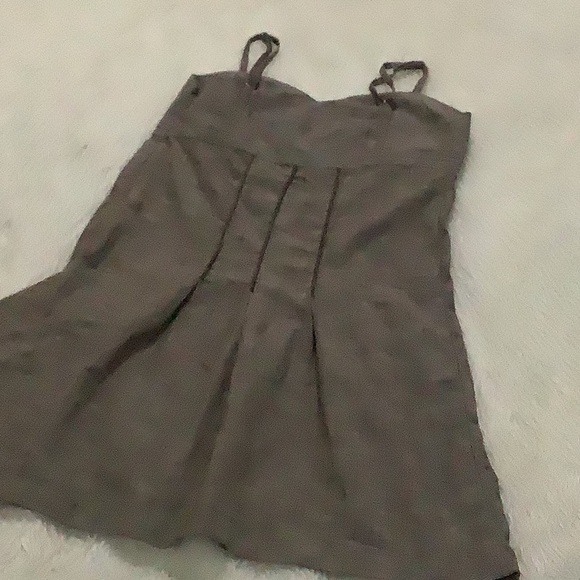 Matilda Jane women’s linen brown spaghetti strap pleated summer dress medium - Picture 6 of 7